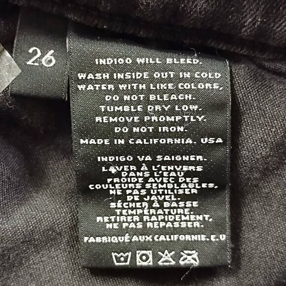 J Brand Gray Splatter Skinny Crop Outsider Jeans Sz 26 - Picture 7 of 10